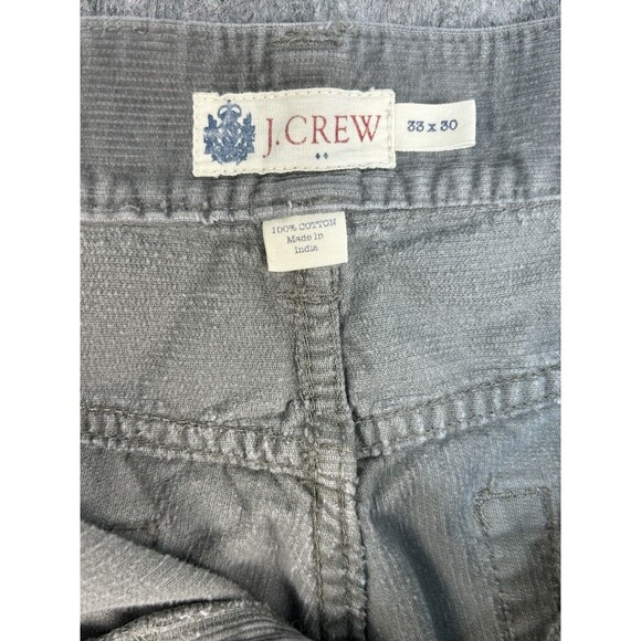 J Crew Corduroy Pants Men’s 33x30 Gray Slim Fit Straight Preppy Classic - Picture 12 of 12